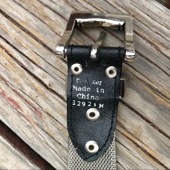 Vintage Donna Katz Silver Mesh Turquoise Belt Small Southwestern Western - Picture 5 of 9